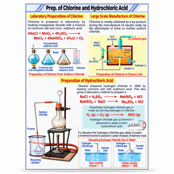 Prep. of Chlorine and Hydrochloric acid
